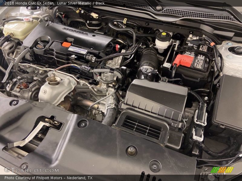 Lunar Silver Metallic / Black 2018 Honda Civic EX Sedan