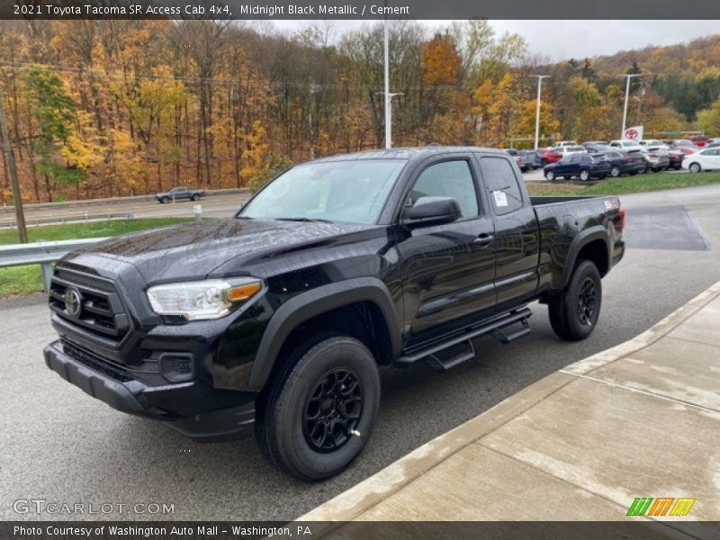 Midnight Black Metallic / Cement 2021 Toyota Tacoma SR Access Cab 4x4