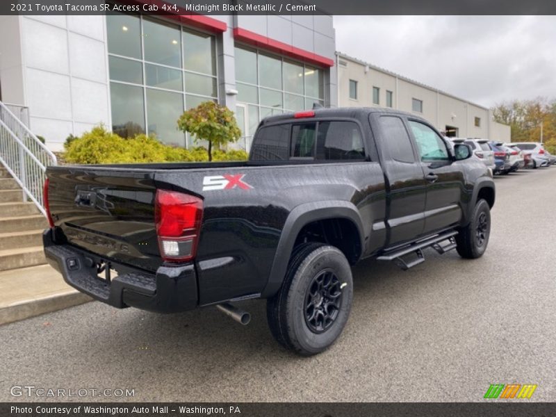 Midnight Black Metallic / Cement 2021 Toyota Tacoma SR Access Cab 4x4