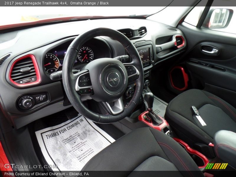 Omaha Orange / Black 2017 Jeep Renegade Trailhawk 4x4
