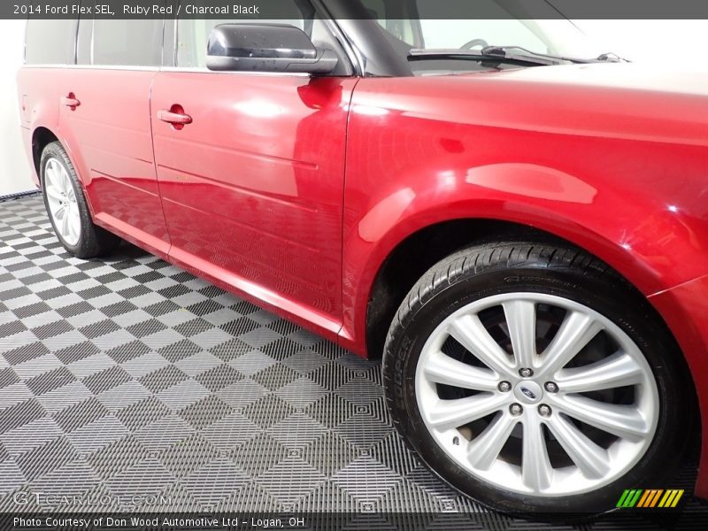 Ruby Red / Charcoal Black 2014 Ford Flex SEL