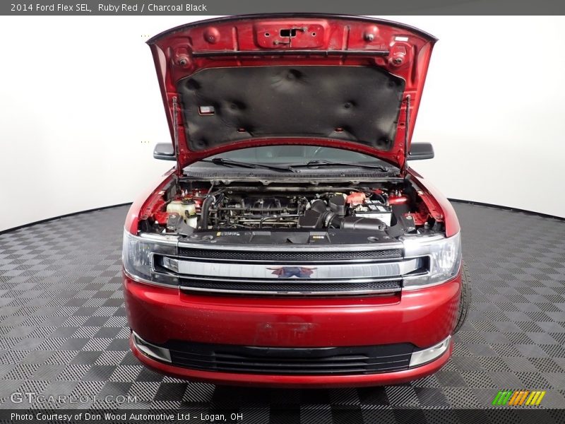 Ruby Red / Charcoal Black 2014 Ford Flex SEL