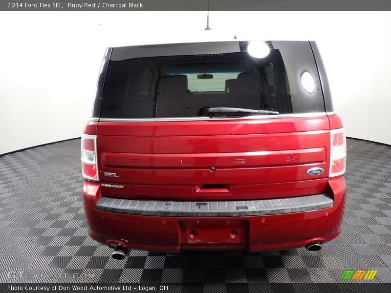 Ruby Red / Charcoal Black 2014 Ford Flex SEL
