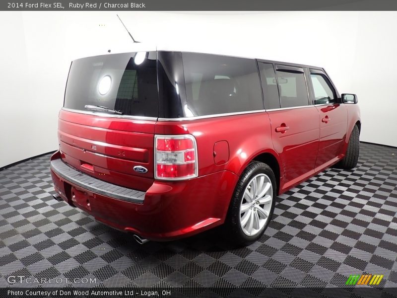 Ruby Red / Charcoal Black 2014 Ford Flex SEL