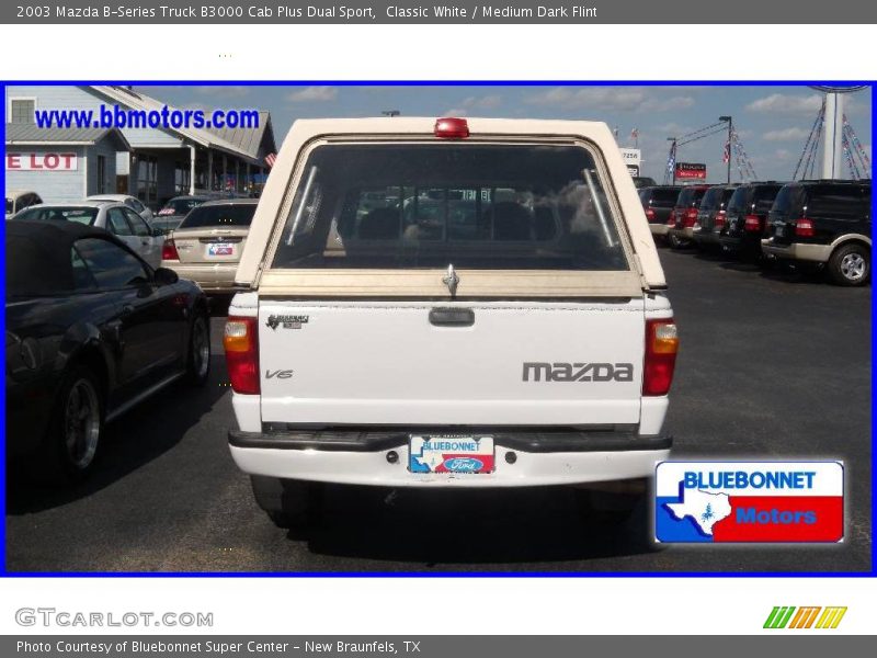 Classic White / Medium Dark Flint 2003 Mazda B-Series Truck B3000 Cab Plus Dual Sport