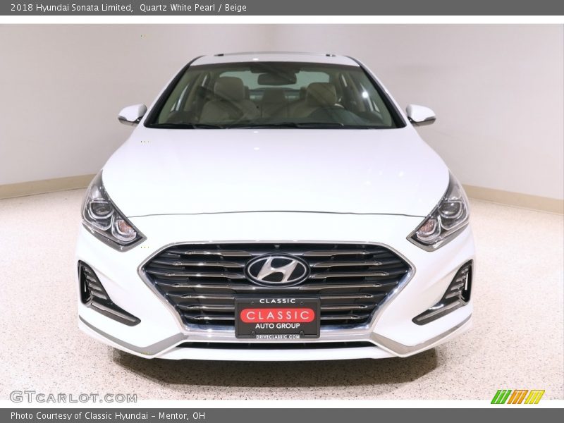 Quartz White Pearl / Beige 2018 Hyundai Sonata Limited
