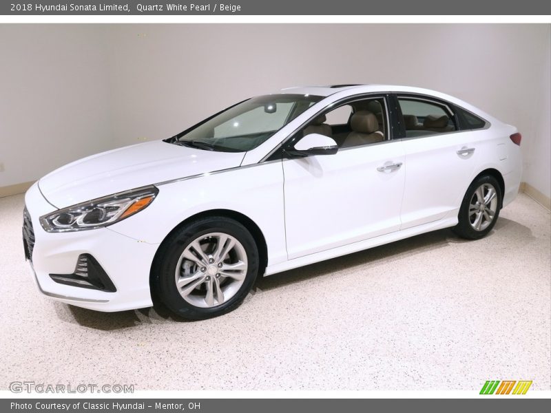 Quartz White Pearl / Beige 2018 Hyundai Sonata Limited