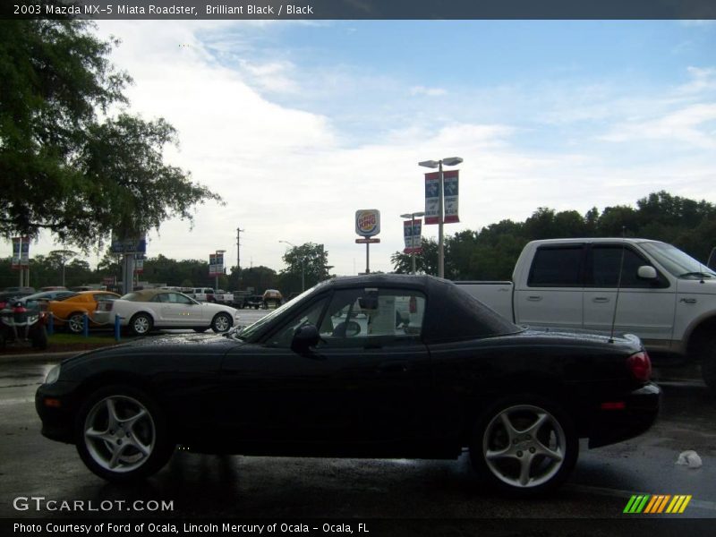 Brilliant Black / Black 2003 Mazda MX-5 Miata Roadster
