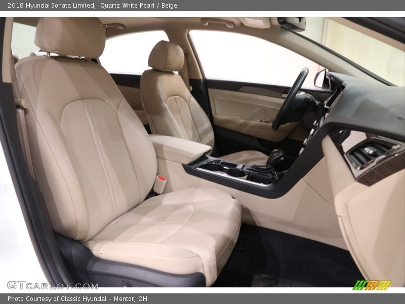 Quartz White Pearl / Beige 2018 Hyundai Sonata Limited