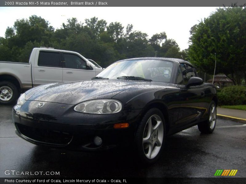 Brilliant Black / Black 2003 Mazda MX-5 Miata Roadster