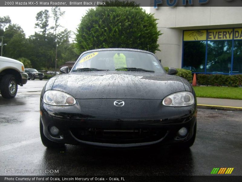Brilliant Black / Black 2003 Mazda MX-5 Miata Roadster