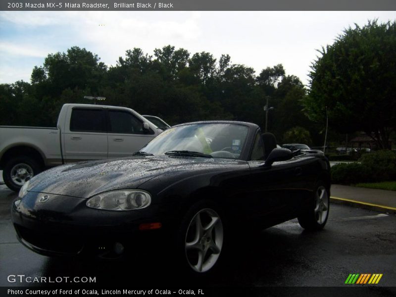 Brilliant Black / Black 2003 Mazda MX-5 Miata Roadster