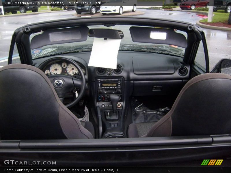 Brilliant Black / Black 2003 Mazda MX-5 Miata Roadster