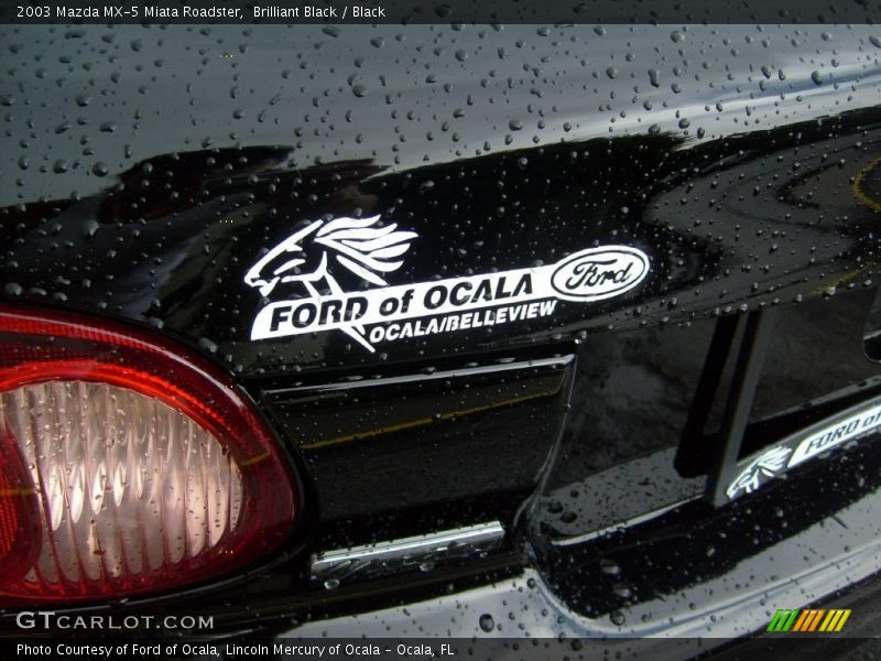 Brilliant Black / Black 2003 Mazda MX-5 Miata Roadster