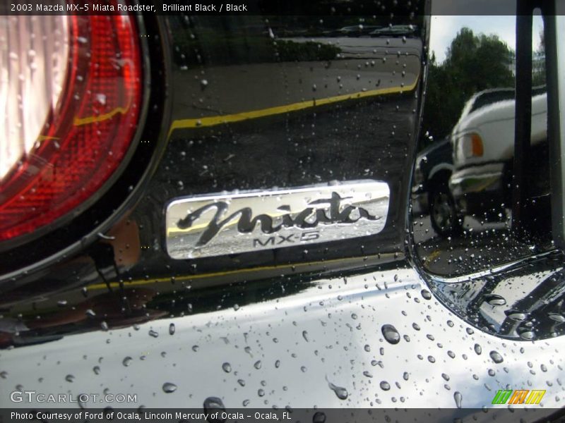 Brilliant Black / Black 2003 Mazda MX-5 Miata Roadster