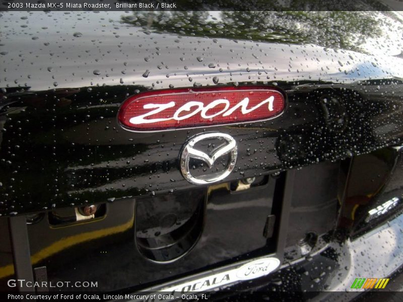 Brilliant Black / Black 2003 Mazda MX-5 Miata Roadster