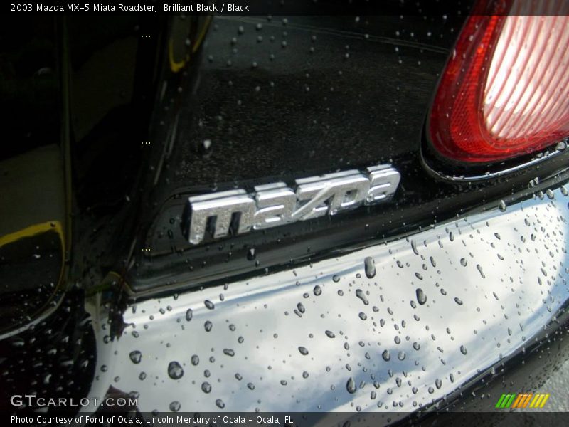 Brilliant Black / Black 2003 Mazda MX-5 Miata Roadster