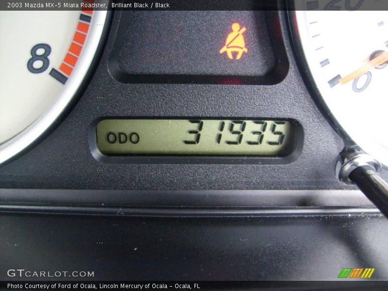 Brilliant Black / Black 2003 Mazda MX-5 Miata Roadster