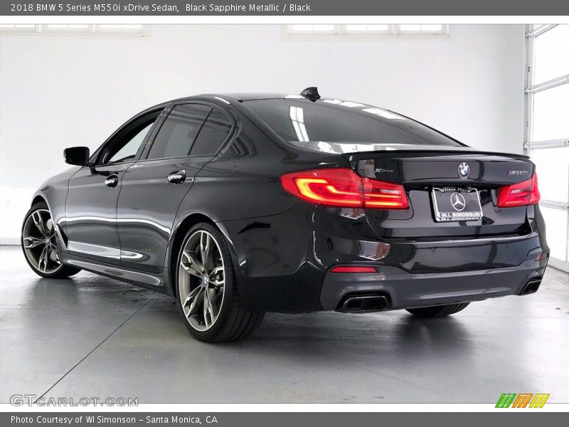 Black Sapphire Metallic / Black 2018 BMW 5 Series M550i xDrive Sedan