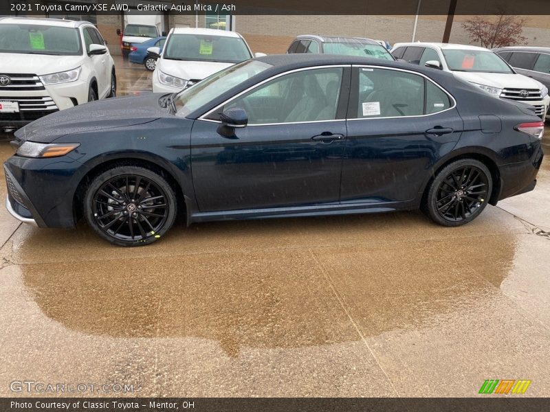 Galactic Aqua Mica / Ash 2021 Toyota Camry XSE AWD