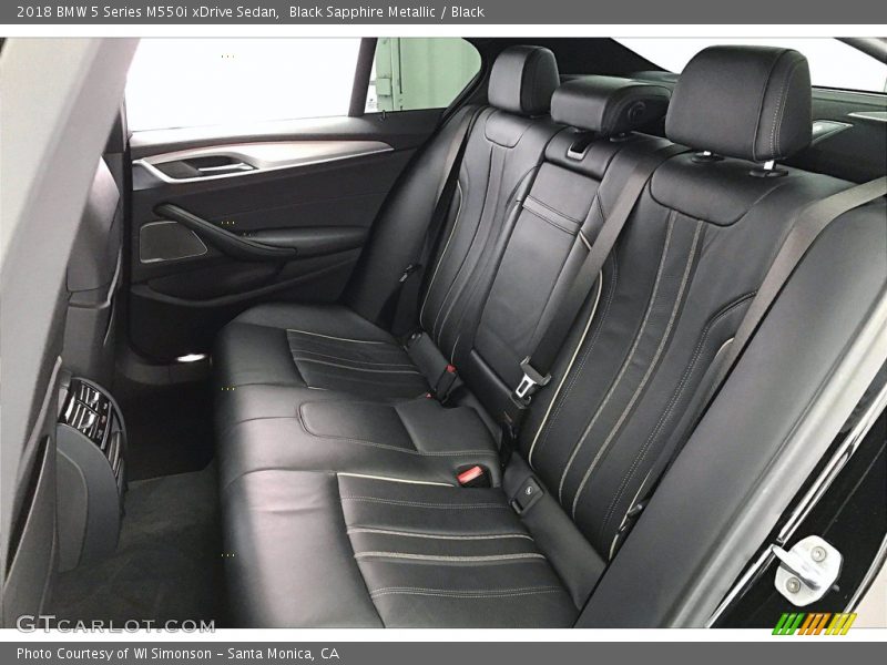 Rear Seat of 2018 5 Series M550i xDrive Sedan