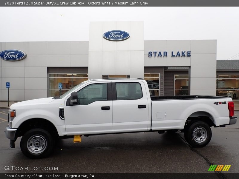 Oxford White / Medium Earth Gray 2020 Ford F250 Super Duty XL Crew Cab 4x4