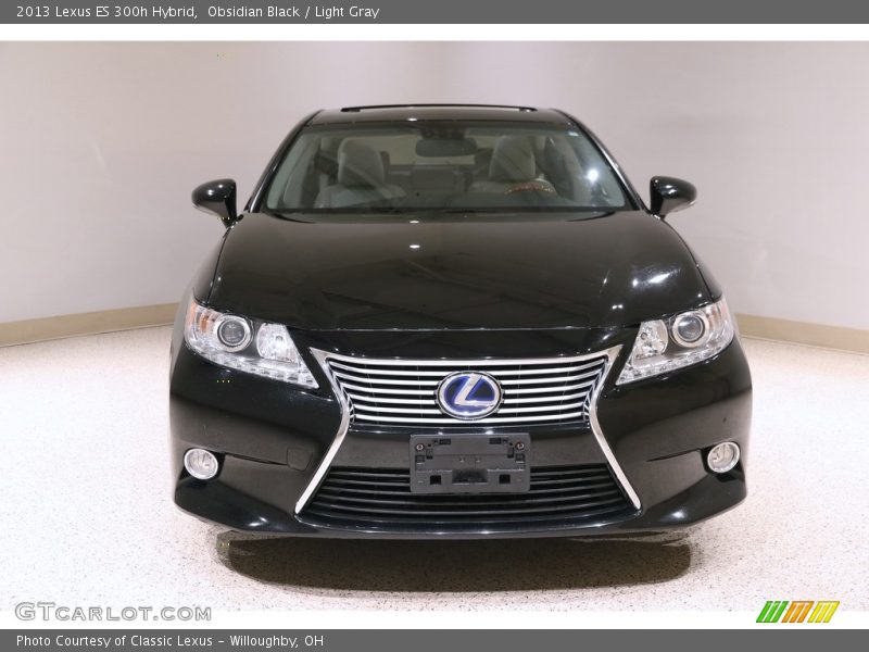 Obsidian Black / Light Gray 2013 Lexus ES 300h Hybrid