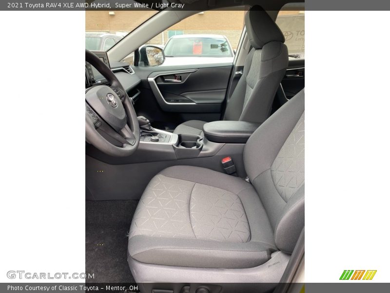 Super White / Light Gray 2021 Toyota RAV4 XLE AWD Hybrid