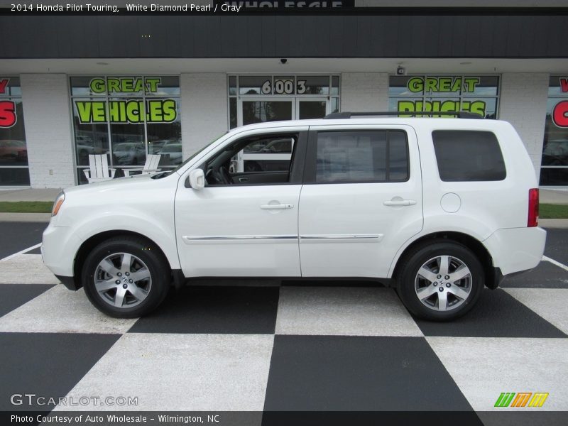 White Diamond Pearl / Gray 2014 Honda Pilot Touring