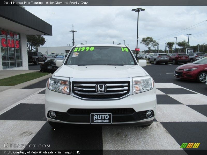 White Diamond Pearl / Gray 2014 Honda Pilot Touring