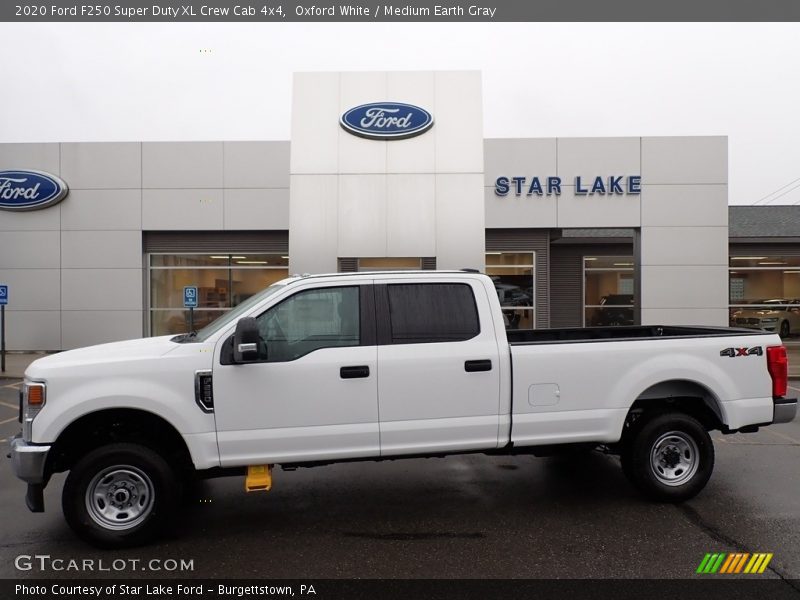 Oxford White / Medium Earth Gray 2020 Ford F250 Super Duty XL Crew Cab 4x4