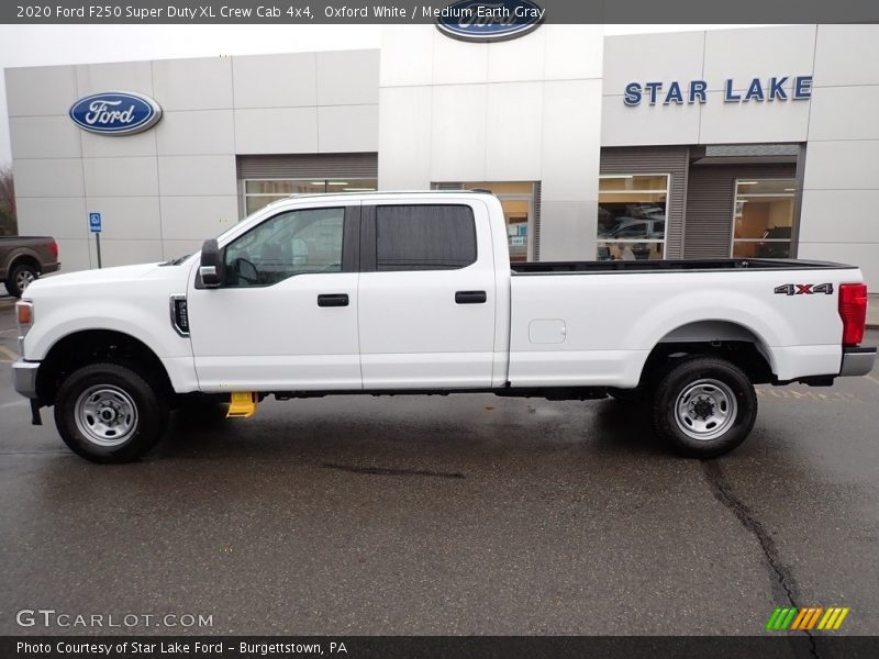 Oxford White / Medium Earth Gray 2020 Ford F250 Super Duty XL Crew Cab 4x4