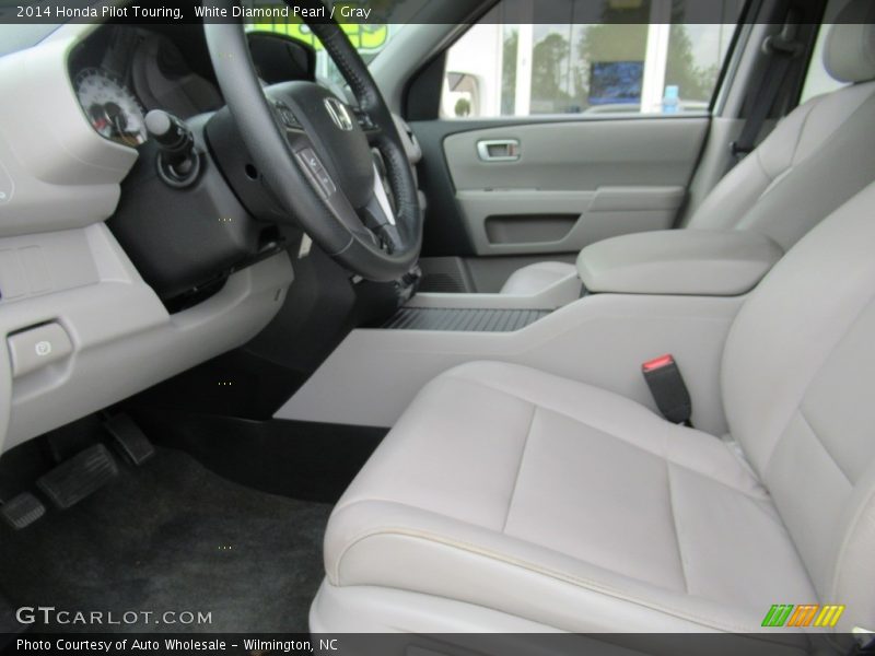 White Diamond Pearl / Gray 2014 Honda Pilot Touring