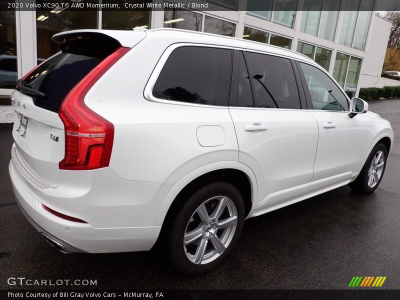 Crystal White Metallic / Blond 2020 Volvo XC90 T6 AWD Momentum