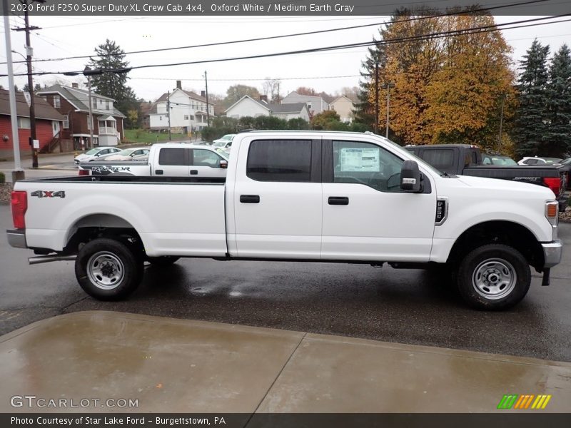 Oxford White / Medium Earth Gray 2020 Ford F250 Super Duty XL Crew Cab 4x4