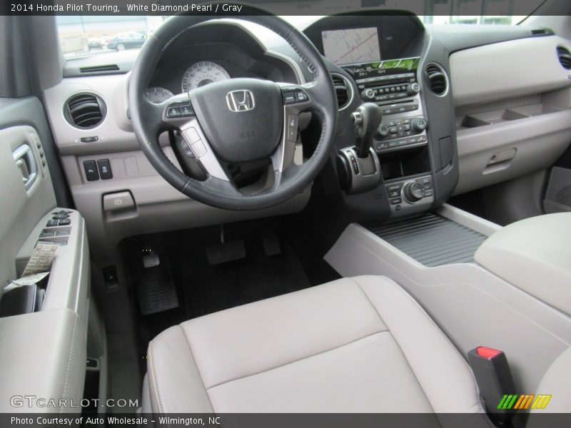 White Diamond Pearl / Gray 2014 Honda Pilot Touring