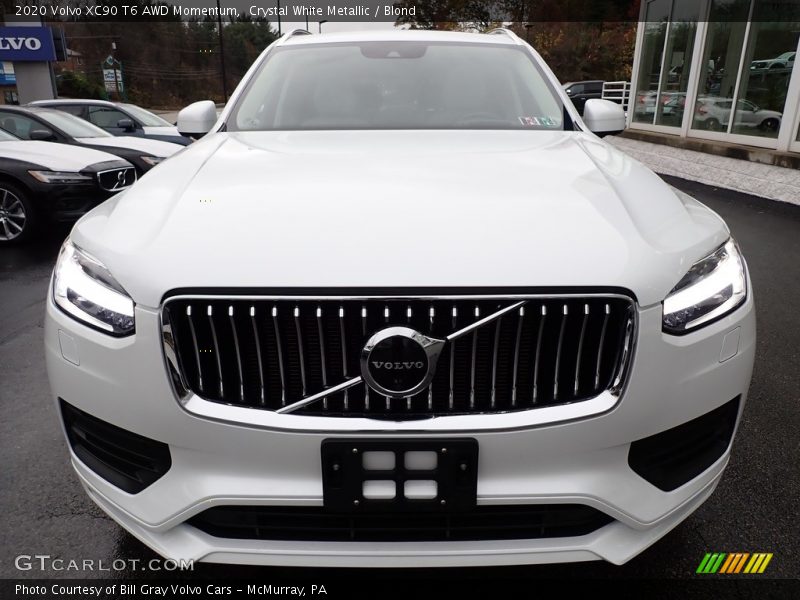 Crystal White Metallic / Blond 2020 Volvo XC90 T6 AWD Momentum