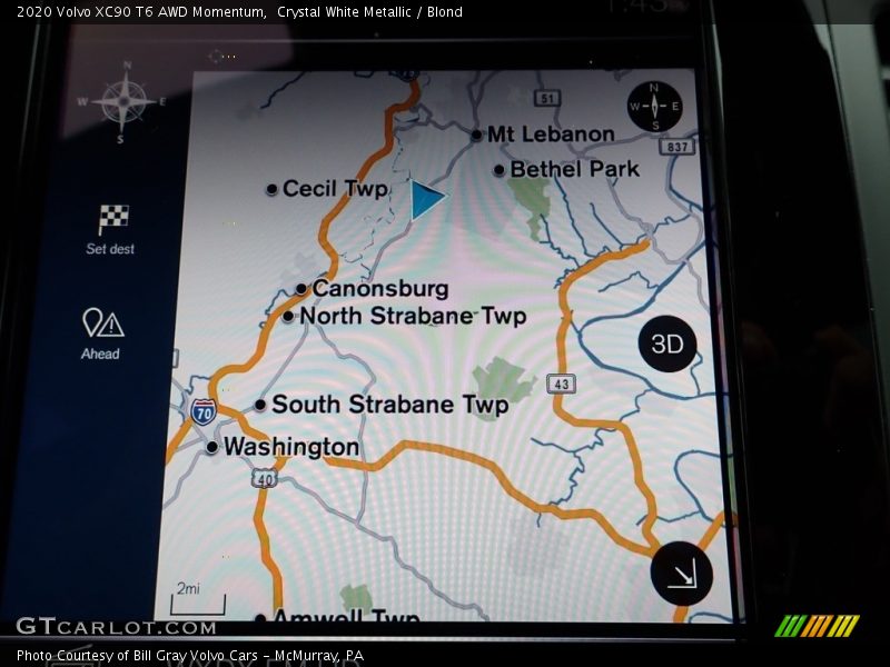 Crystal White Metallic / Blond 2020 Volvo XC90 T6 AWD Momentum