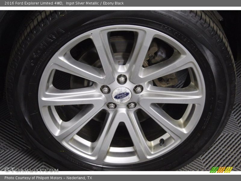 Ingot Silver Metallic / Ebony Black 2016 Ford Explorer Limited 4WD