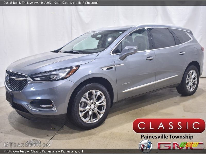 Satin Steel Metallic / Chestnut 2018 Buick Enclave Avenir AWD