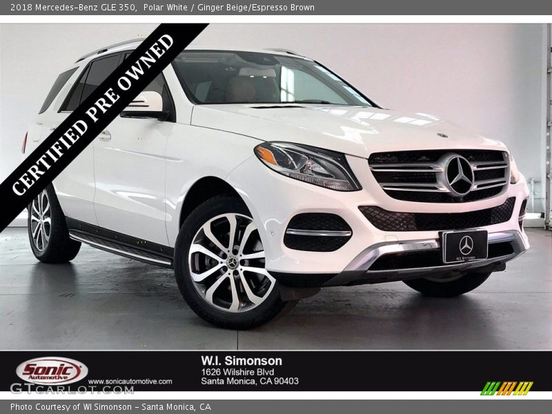 Polar White / Ginger Beige/Espresso Brown 2018 Mercedes-Benz GLE 350