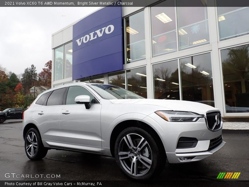 Bright Silver Metallic / Charcoal 2021 Volvo XC60 T6 AWD Momentum