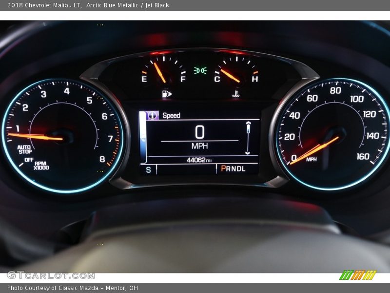 Arctic Blue Metallic / Jet Black 2018 Chevrolet Malibu LT