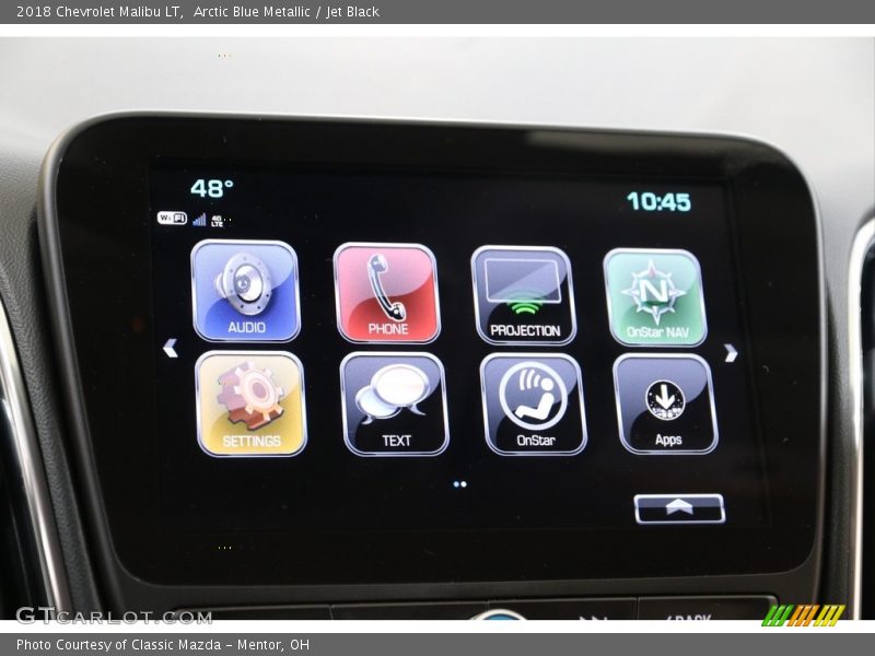 Arctic Blue Metallic / Jet Black 2018 Chevrolet Malibu LT