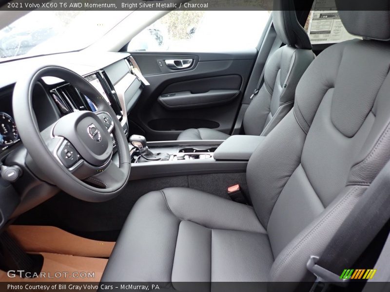 Bright Silver Metallic / Charcoal 2021 Volvo XC60 T6 AWD Momentum