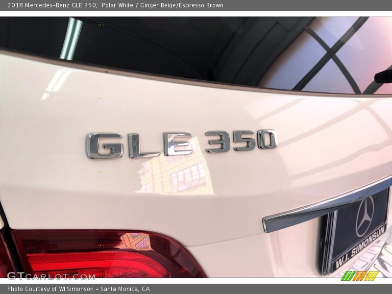 Polar White / Ginger Beige/Espresso Brown 2018 Mercedes-Benz GLE 350