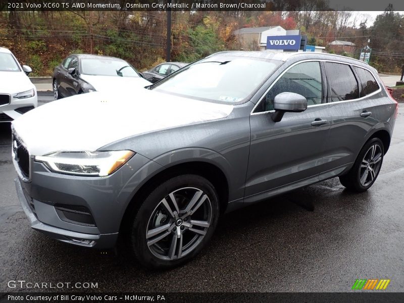 Osmium Grey Metallic / Maroon Brown/Charcoal 2021 Volvo XC60 T5 AWD Momentum
