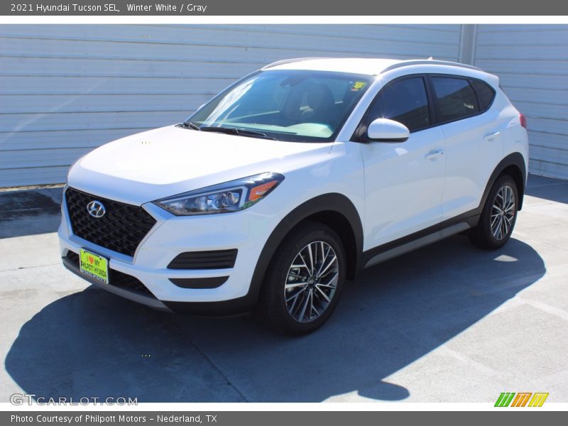 Winter White / Gray 2021 Hyundai Tucson SEL