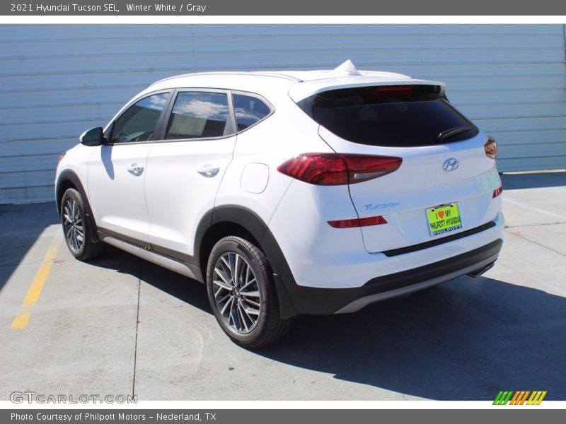 Winter White / Gray 2021 Hyundai Tucson SEL