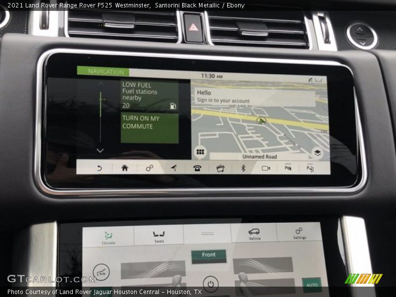 Navigation of 2021 Range Rover P525 Westminster